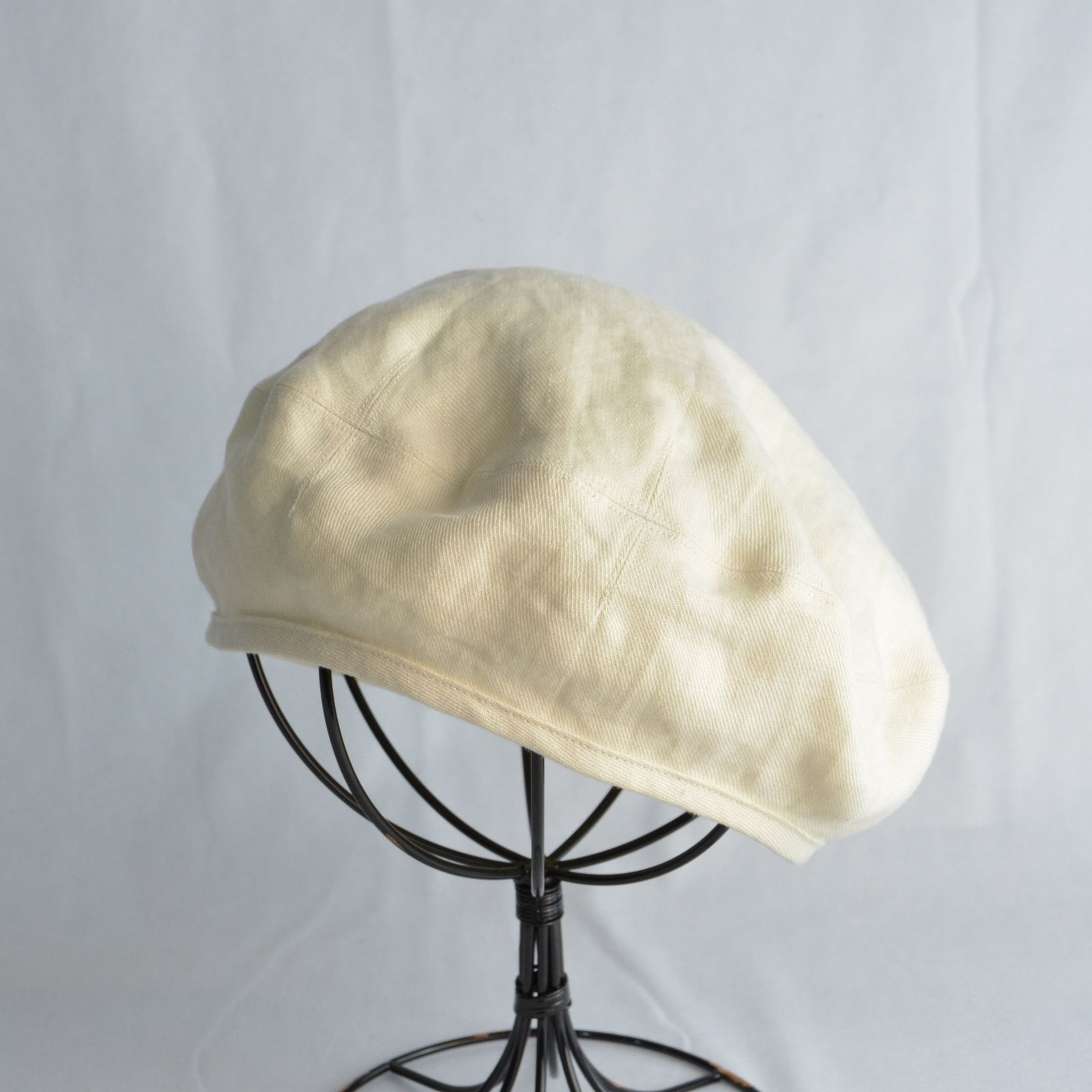 LINEN BERET (BEIGE) - リネン ベレー帽 （ベージュ）