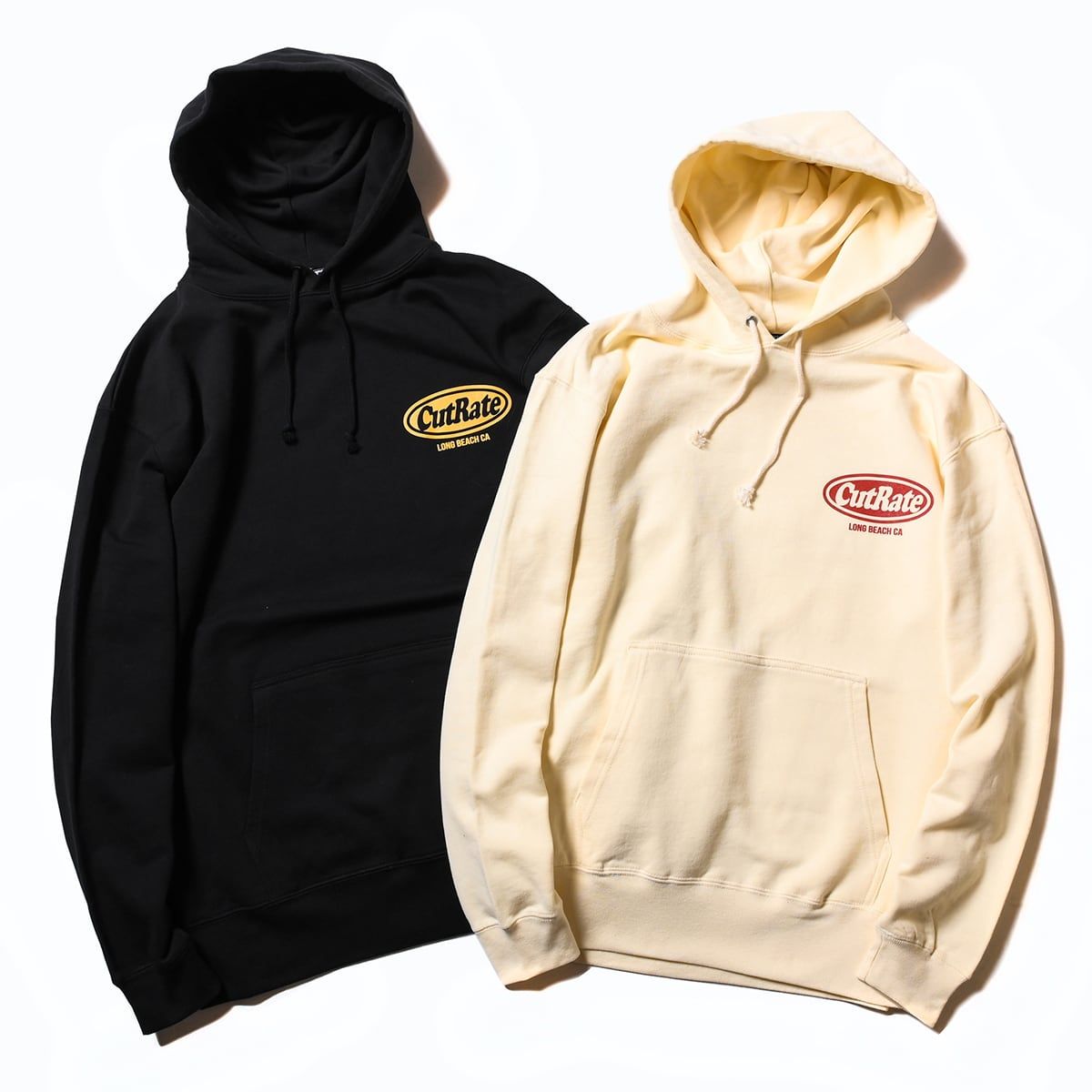 CUTRATE LOGO OMW L/S PULLOVER PARKA (BLACK)