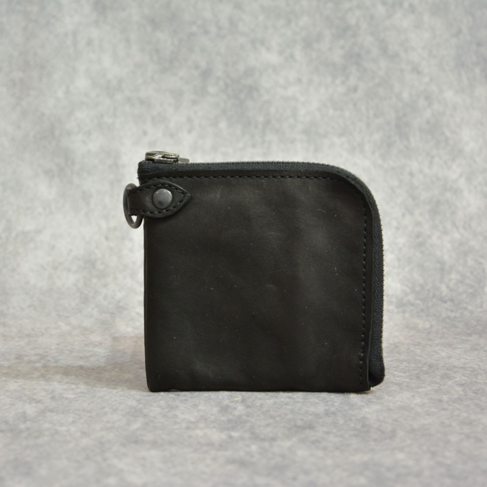 ダブルショルダー レザー コインケース （BLACK / ブラック） 318-15