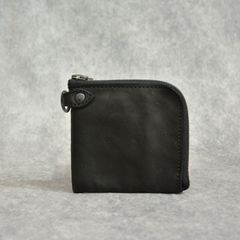 ダブルショルダー レザー コインケース （BLACK / ブラック） 318-15