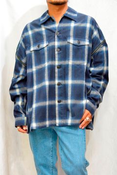 ”CHECK ZIPPER SHIRT