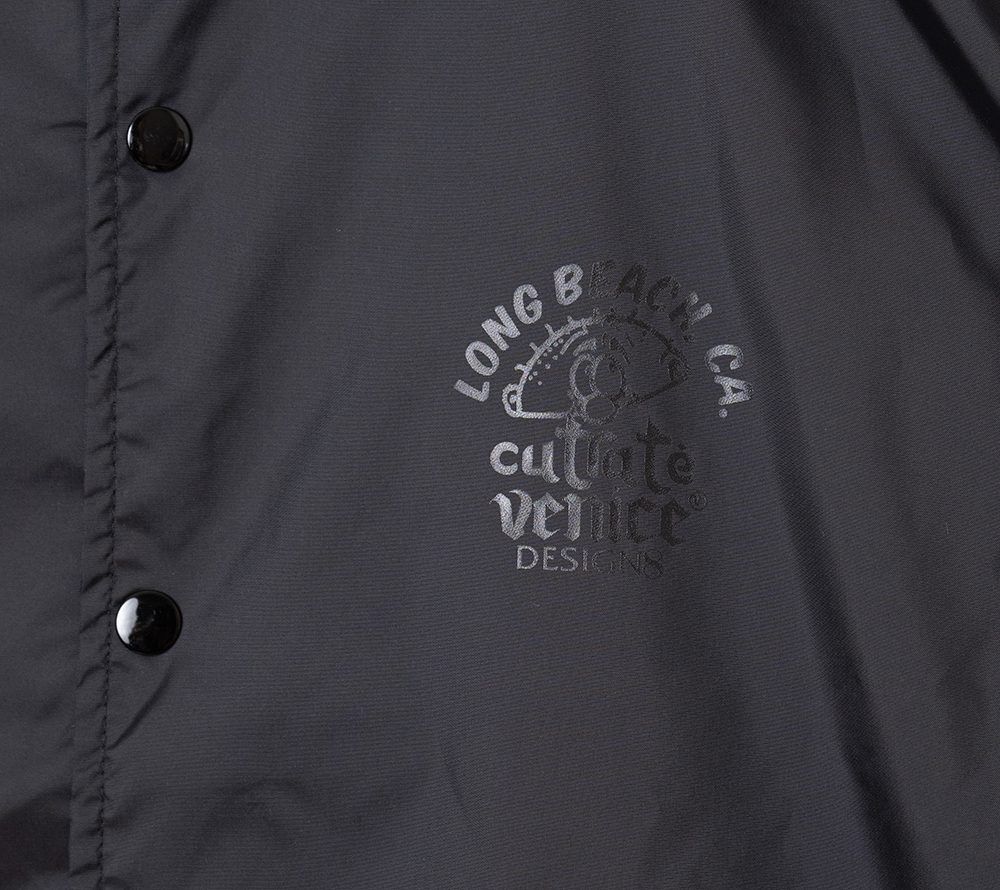 ×VENICE8 COFFEE HOUSE P.Y.F NYLON COACH JACKET (BLK) / ナイロン コーチジャケット