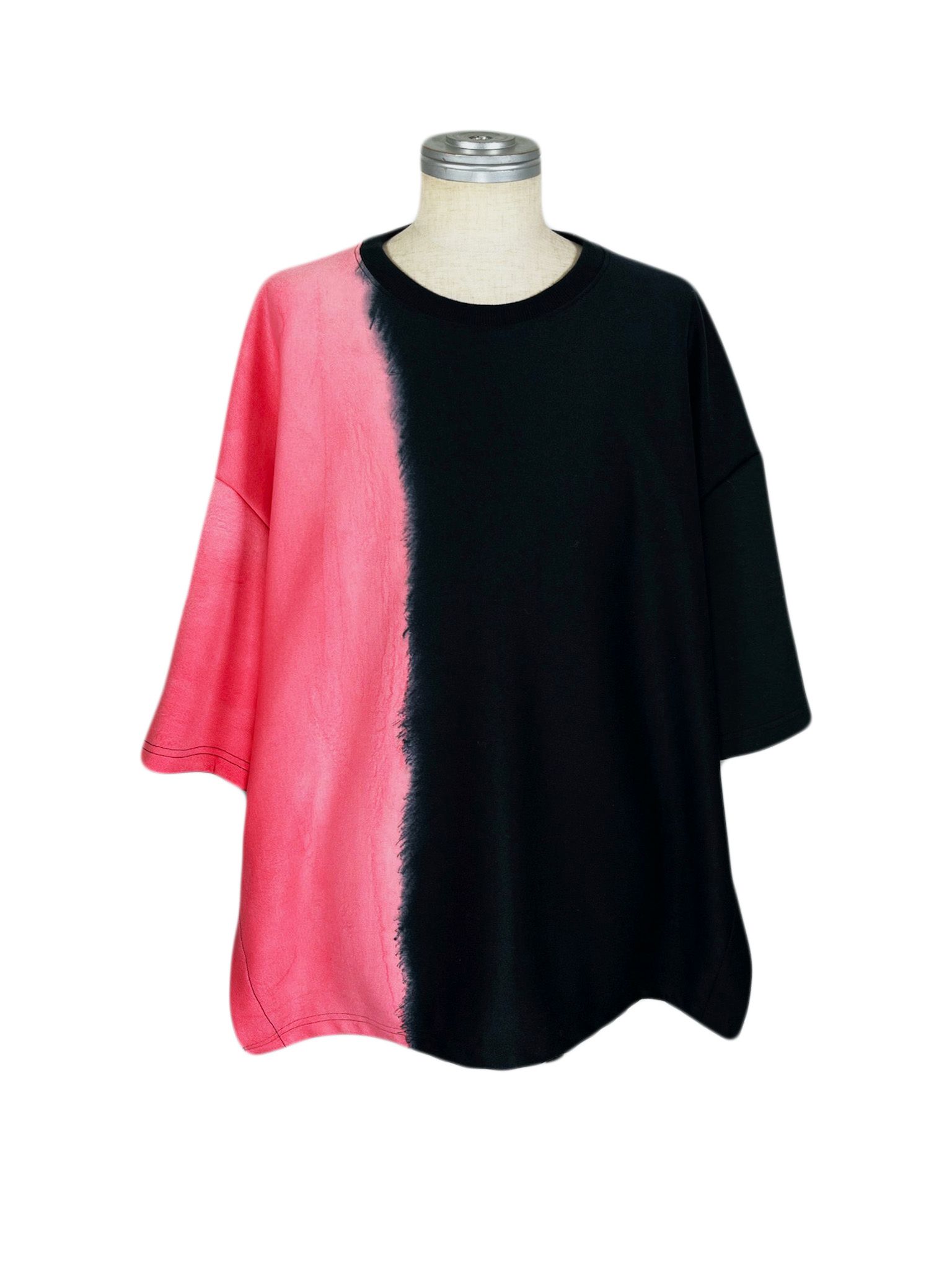 サイドベンツルーズTシャツ / LB22AW-TE03-BD (BLACK×ROSE)