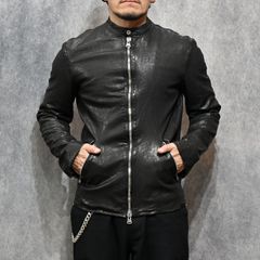 ジャパンカーフ タンニン鞣し 製品洗い加工 シングルライダース （BLACK / ブラック） 1927-05