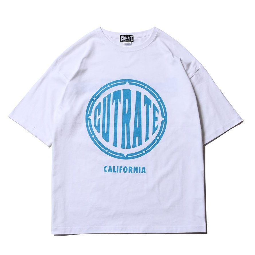 CUTRATE BEACH CITY CA DROPSHOULDER S/S -T-SHIRT (WHITE)
