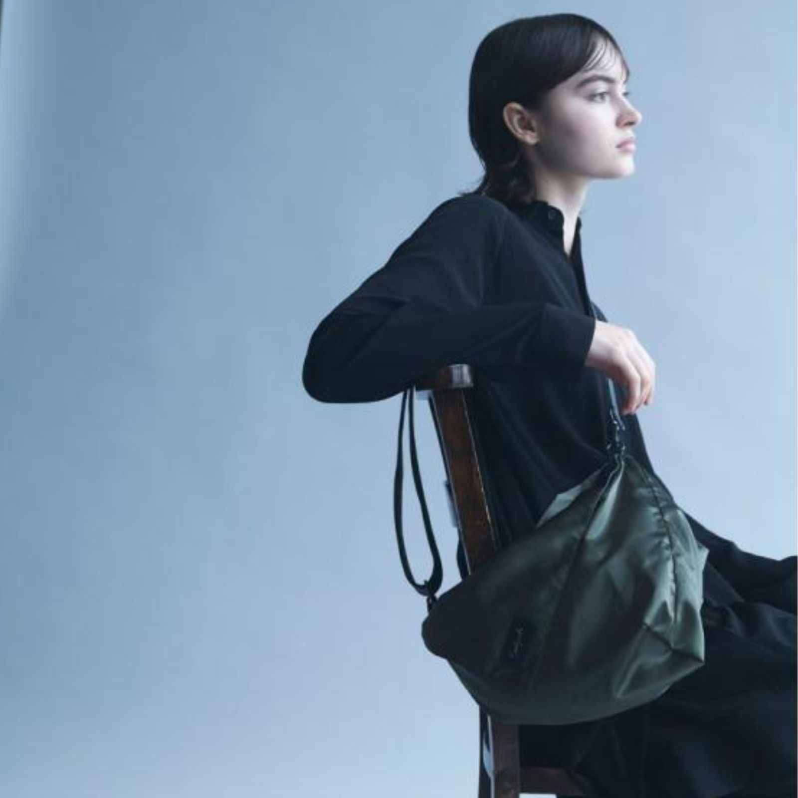 DRAPE SHOULDER (KHAKI) / ナイロン バッグ （カーキ） DK-I35-830-1-02