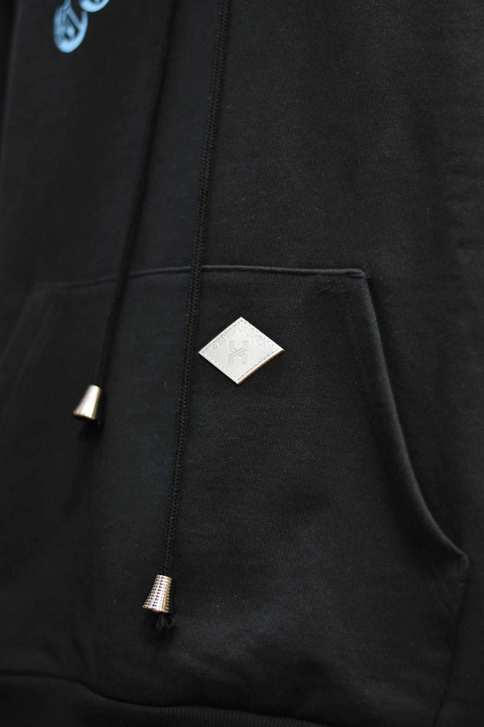 el conductorH - COTTON HOODED SWEATER 'BRAIN (BLACK) | chord