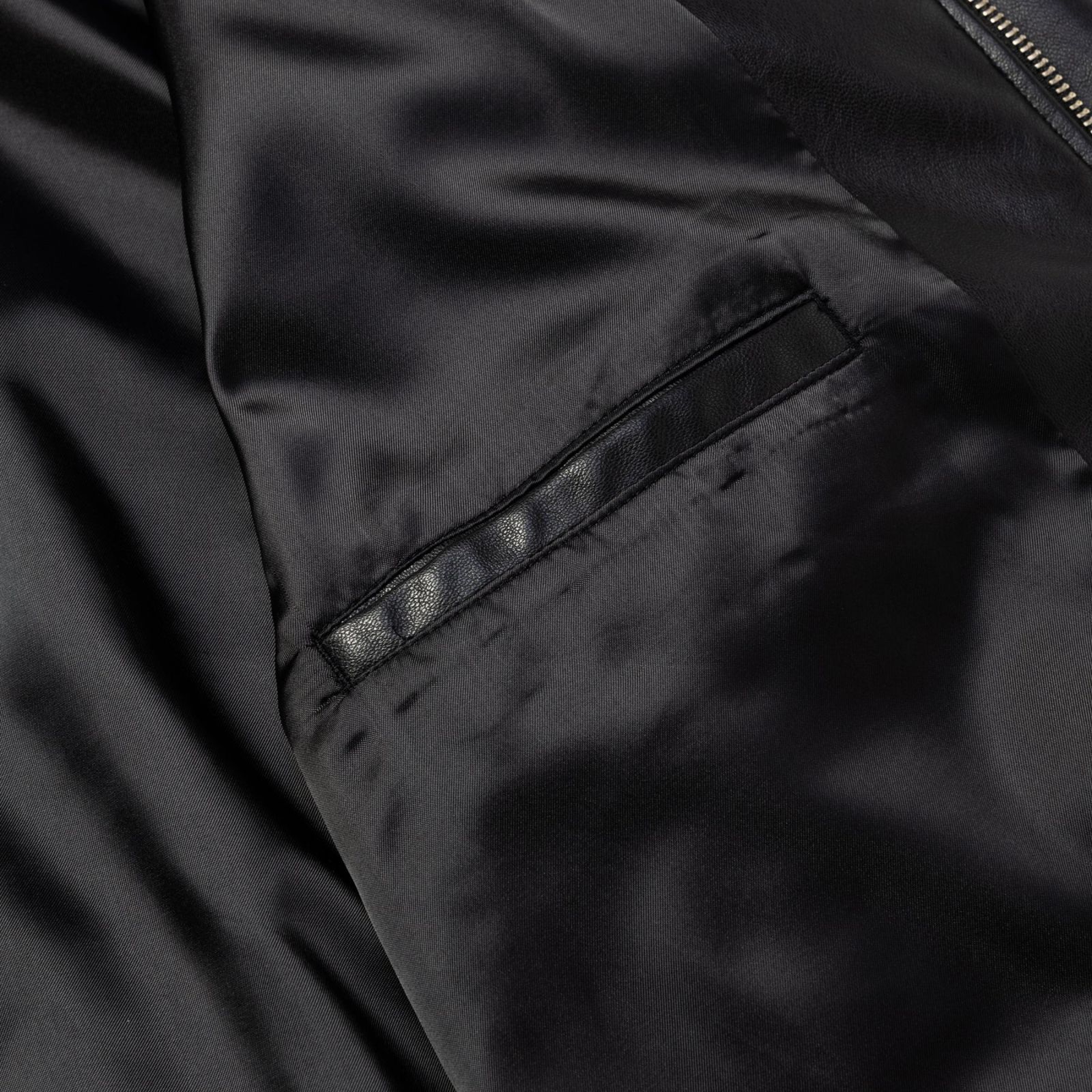 FAUX LEATHER HARRINGTON JACKET (BLACK)｜フェイクレザー ハリントン ジャケット｜CL-26AWJKT005
