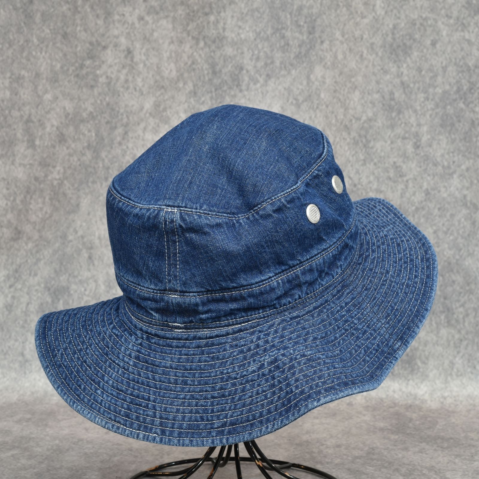 8oz Denim Jungle Hat "BARNES" (FADE WASH)｜ジャングルハット｜Y01007