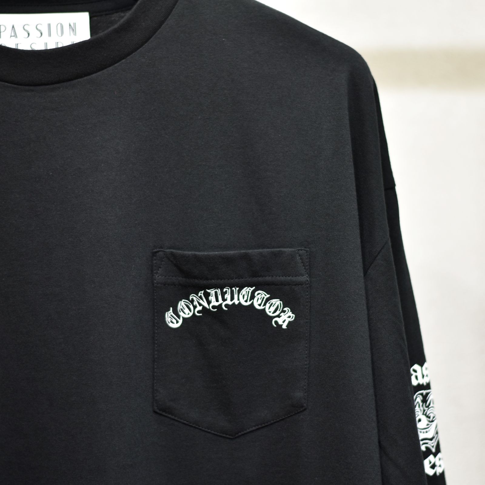 COTTON L/S T-SHIRT '2FACE (BK)