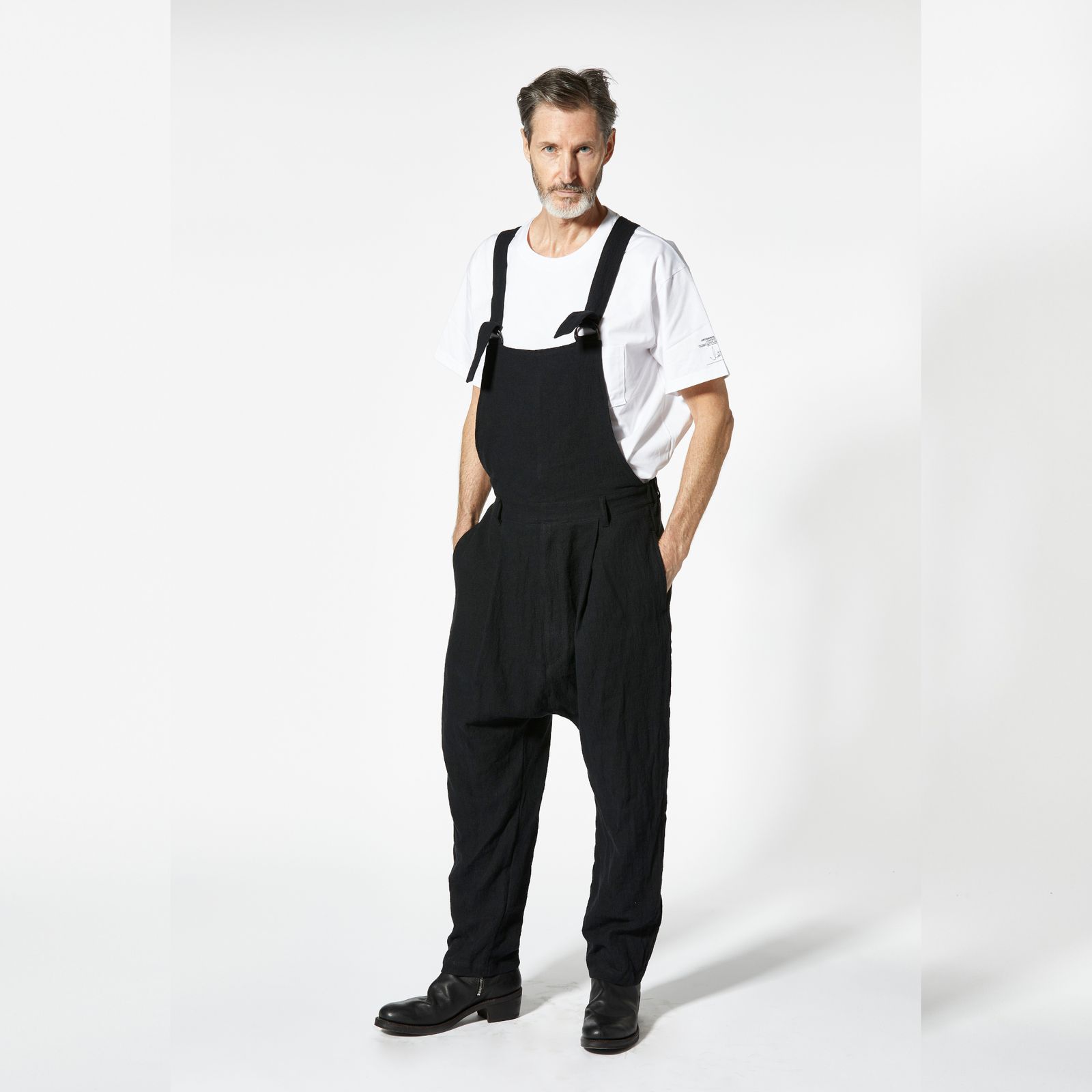 ISAMU KATAYAMA BACKLASH - LINEN OVERALLS （BLACK） / リネン サロペット （ブラック） | chord  online store