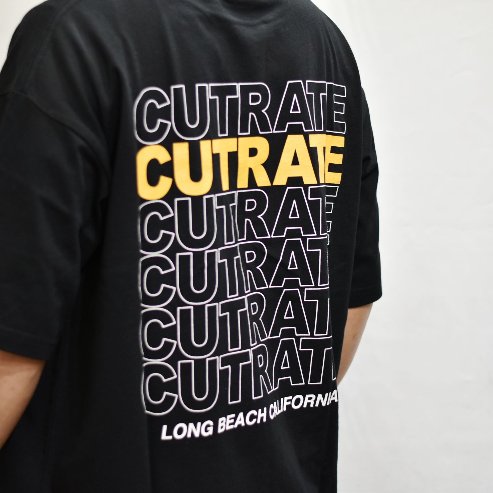 CUTRATE ADDICITON LOGO DROPSHOULDER S/S -T-SHIRT (BLACK)