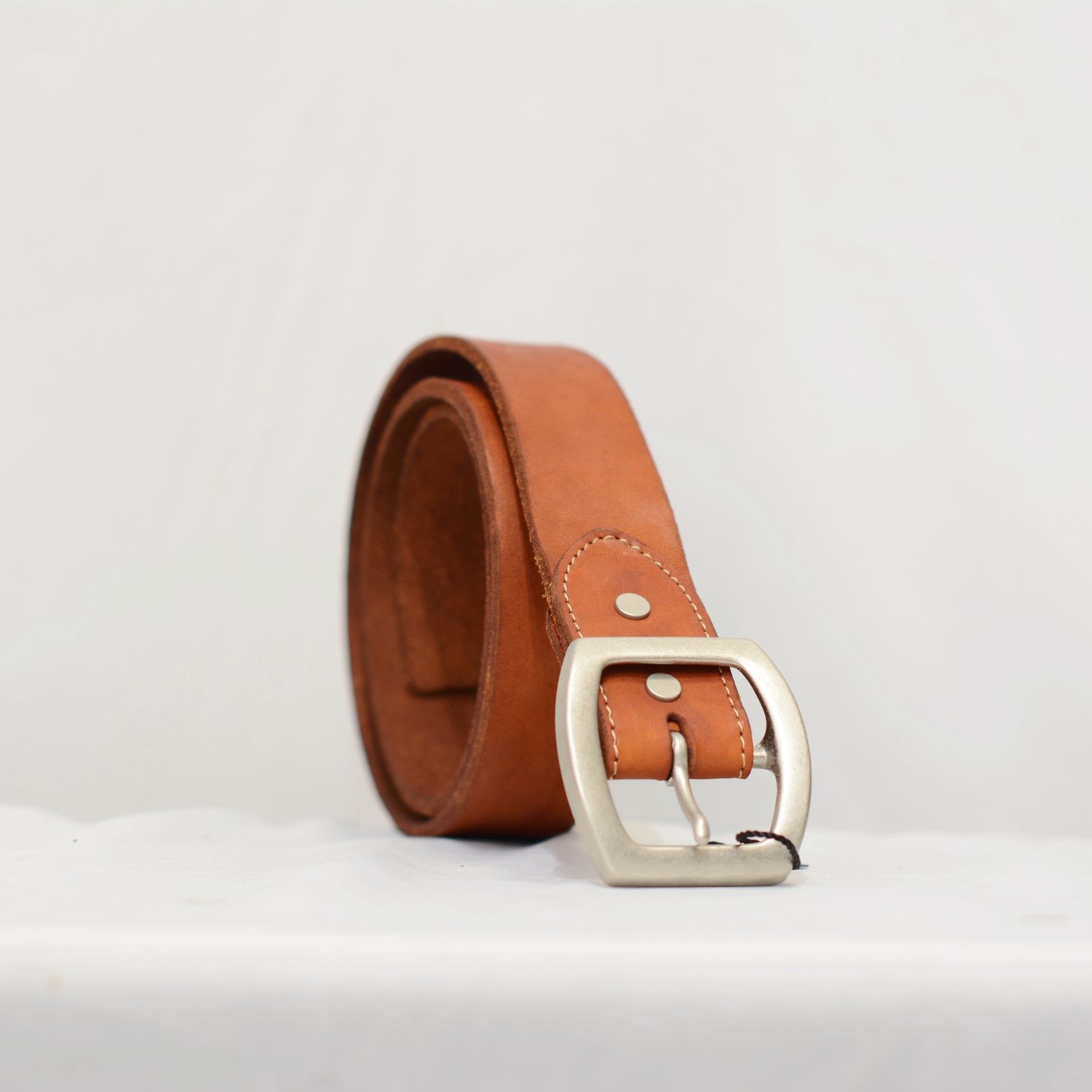 ダブルショルダーレザー 製品染めベルト （BROWN）
