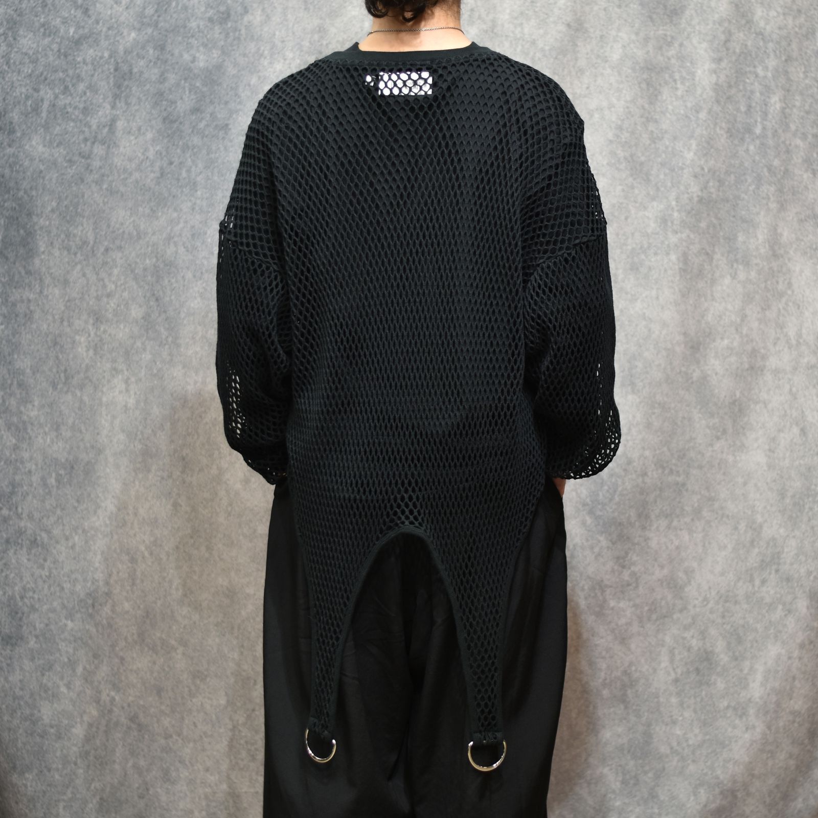 MESH TAIL LONG SLEEVE TOP (BK)｜テイルロングスリーブ｜PD26SC04