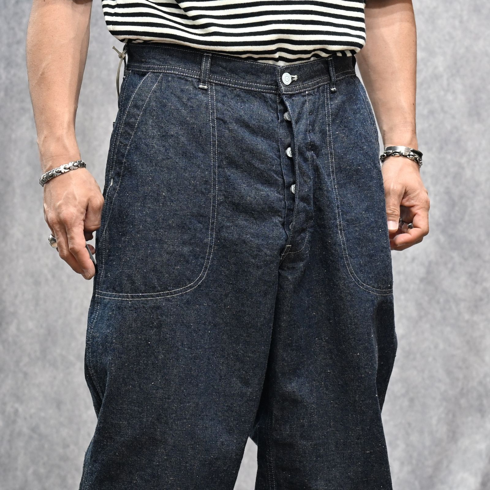 USN DENIM TROUSERS （ONE-WASHED） / USネイビー デニムトラウザー （インディゴ） 2026SS-PT4-YT