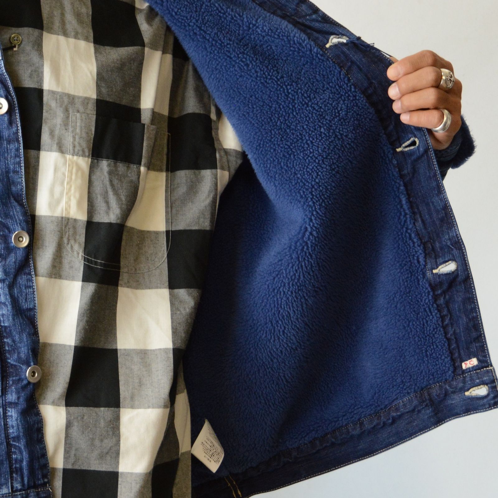 Porter Classic - STEINBECK DENIM BOA JACKET (INDIGO