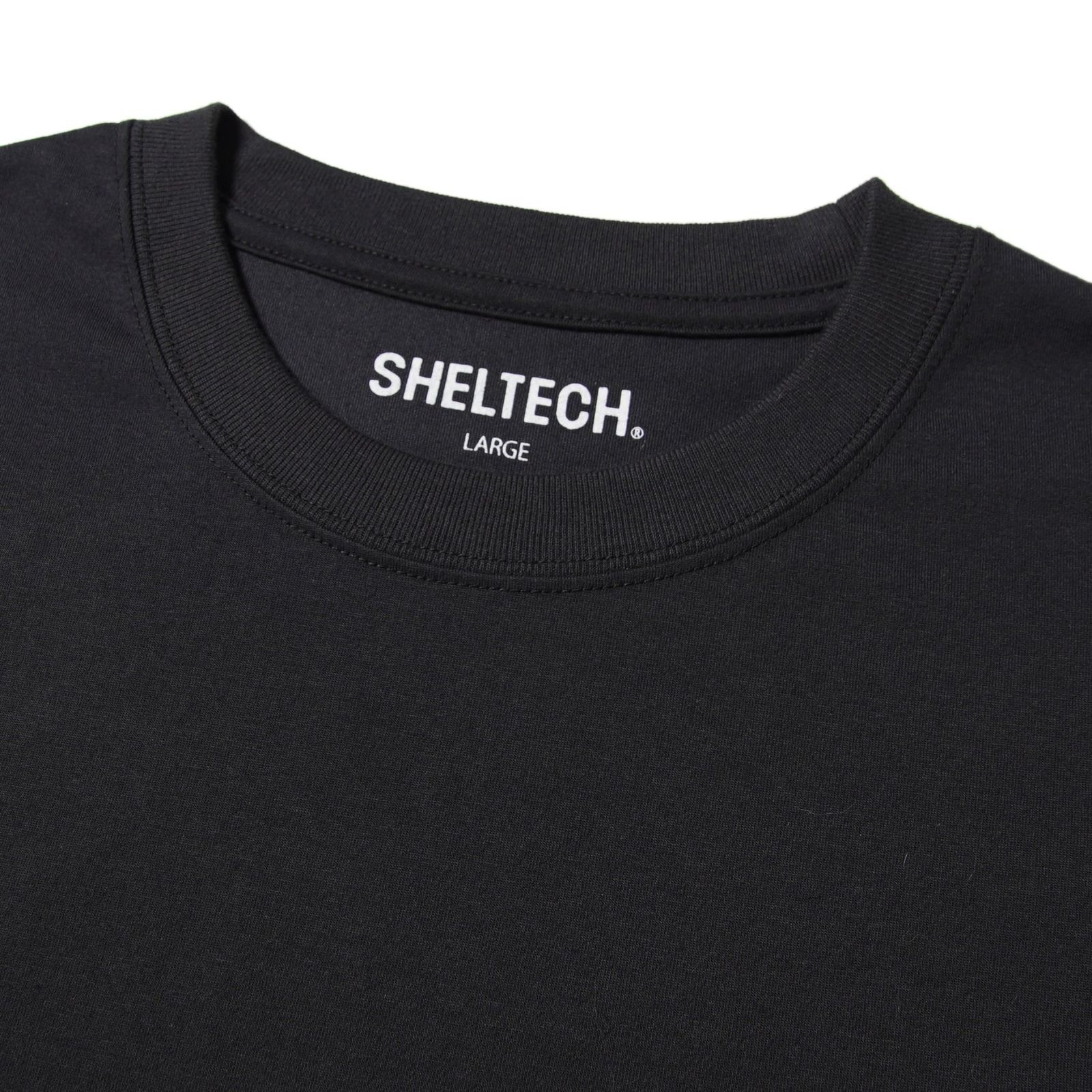 × SHELTECH®︎ CALEE NATIONAL LOGO WIDE TEE (BLACK)｜シェルテック キャリー ロゴ ワイド 半袖Tシャツ｜CL-SHELTECH004