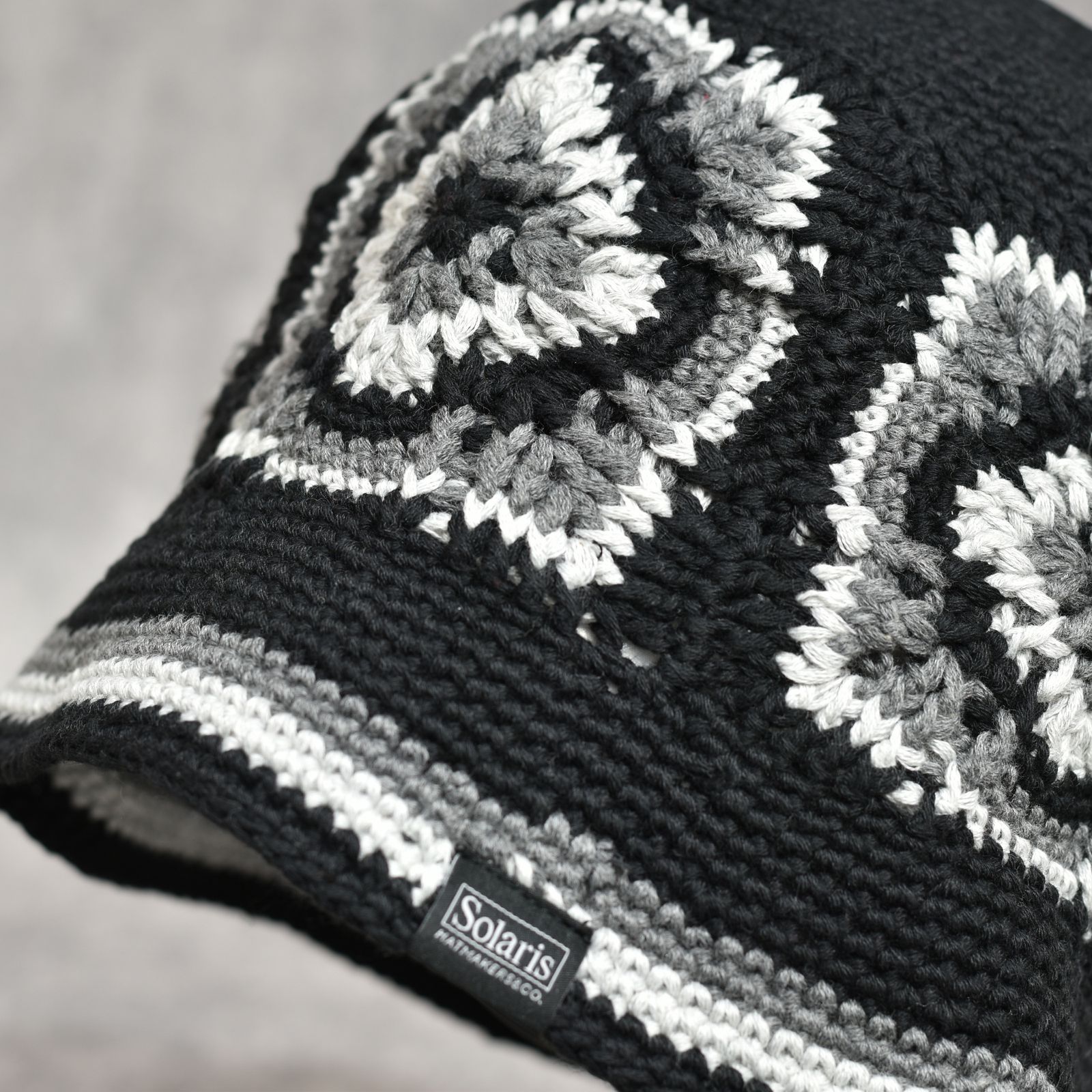 再入荷｜Crochet Hat "SUNBIRD" (BLACK)｜クロシェハット｜X01001