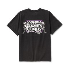 GARMENT DYE GIRLS LOGO POCKET TEE ＜NATURALLY PAINT DESIGN＞ (INK BLACK)｜ガール ロゴプリント ポケットTシャツ｜CL-26SS004NT