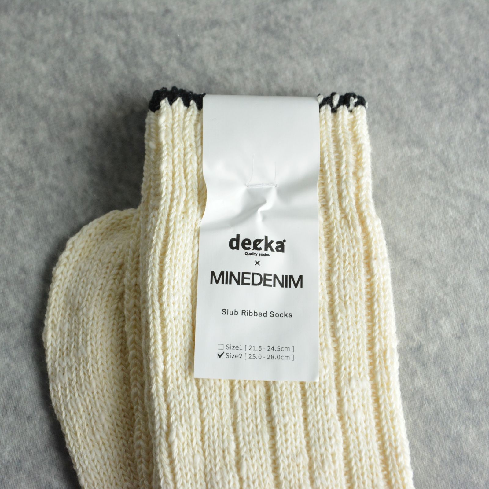 decka* MINEDENIM Melange Rib SOX （OWH） /  リブソックス （オフホワイト）