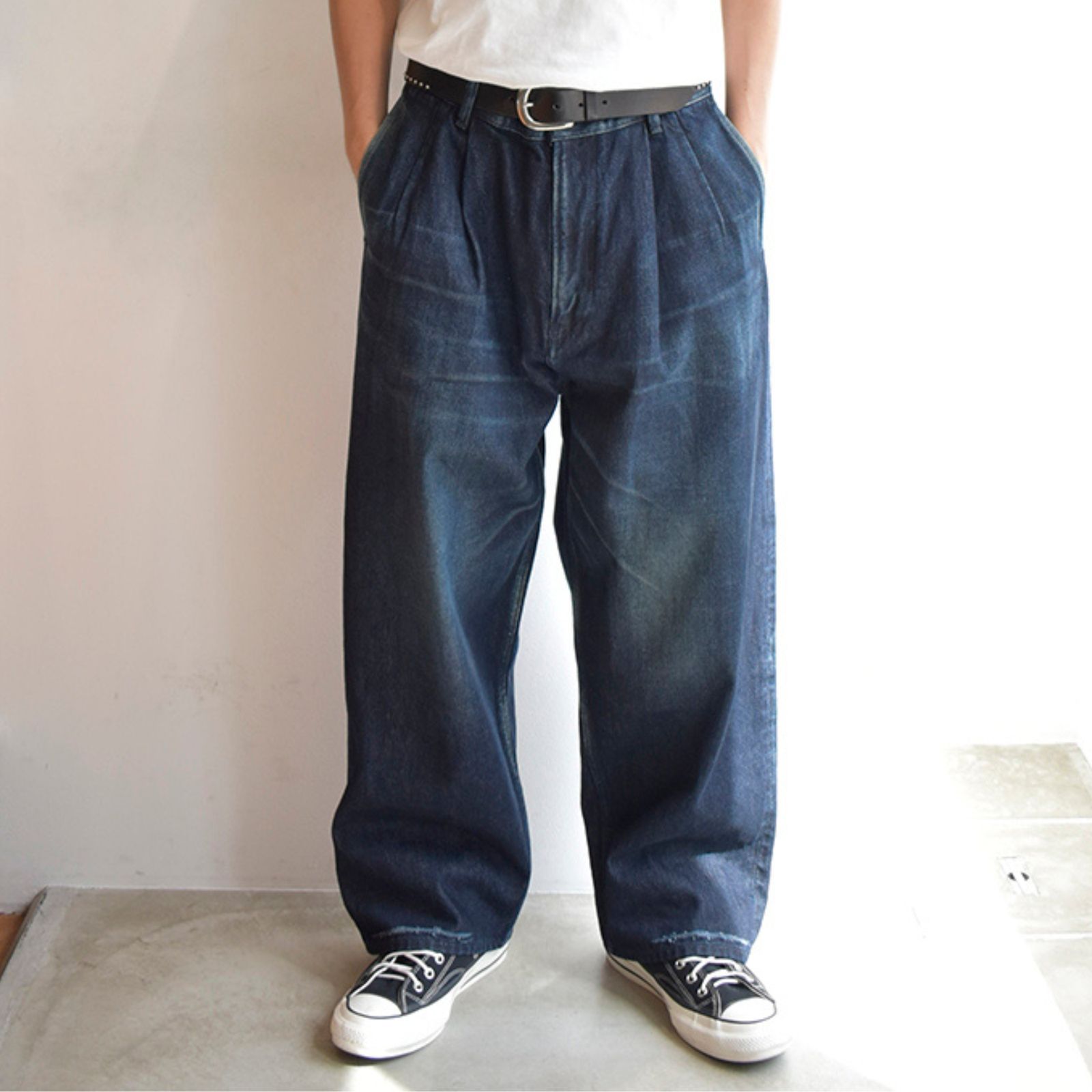 WTNB. Wide Work CPP （RGD） /  ワイド デニム パンツ （インディゴ） YWMND02SP