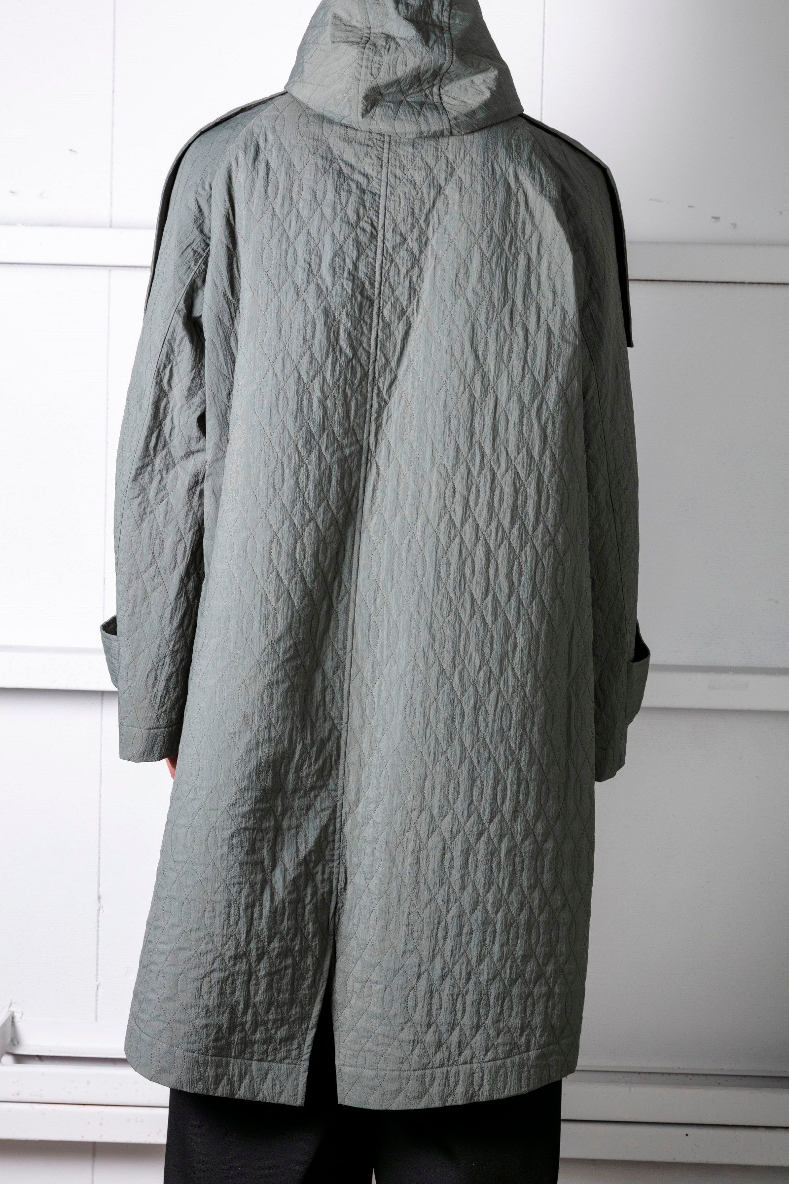 prasthana - quilting field coat (KHAKI GRAY) / キルティング