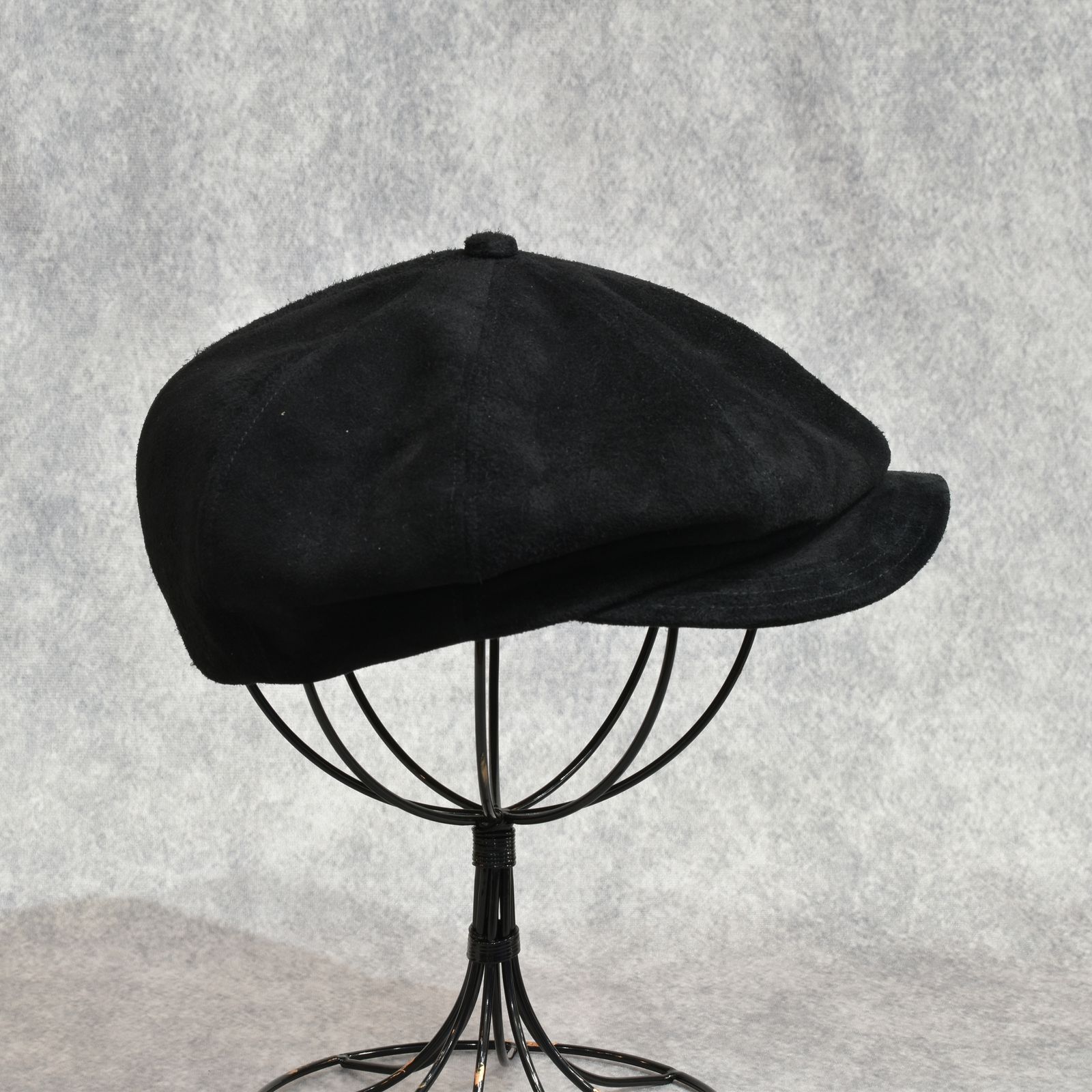 × The Letters Horsehide Suede Casquette "LETTERBOY" (BLACK)｜× レターズ ホースハイド スエード キャスケット｜Z01005