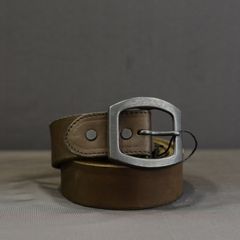 ダブルショルダーレザー 製品染めベルト （KHAKI）