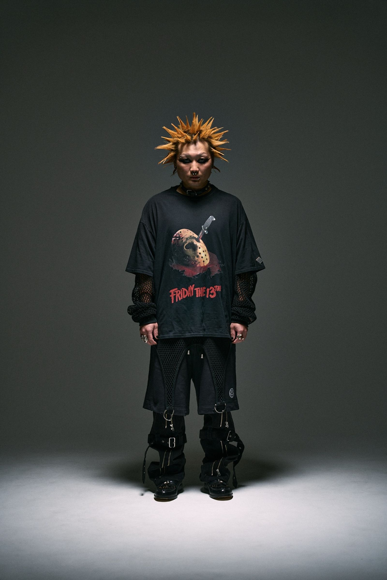x FRIDAY THE 13TH VINTAGE EFFECT T-SHIRT 01 (BK)｜13日の金曜日 半袖Tシャツ｜PD26MC01