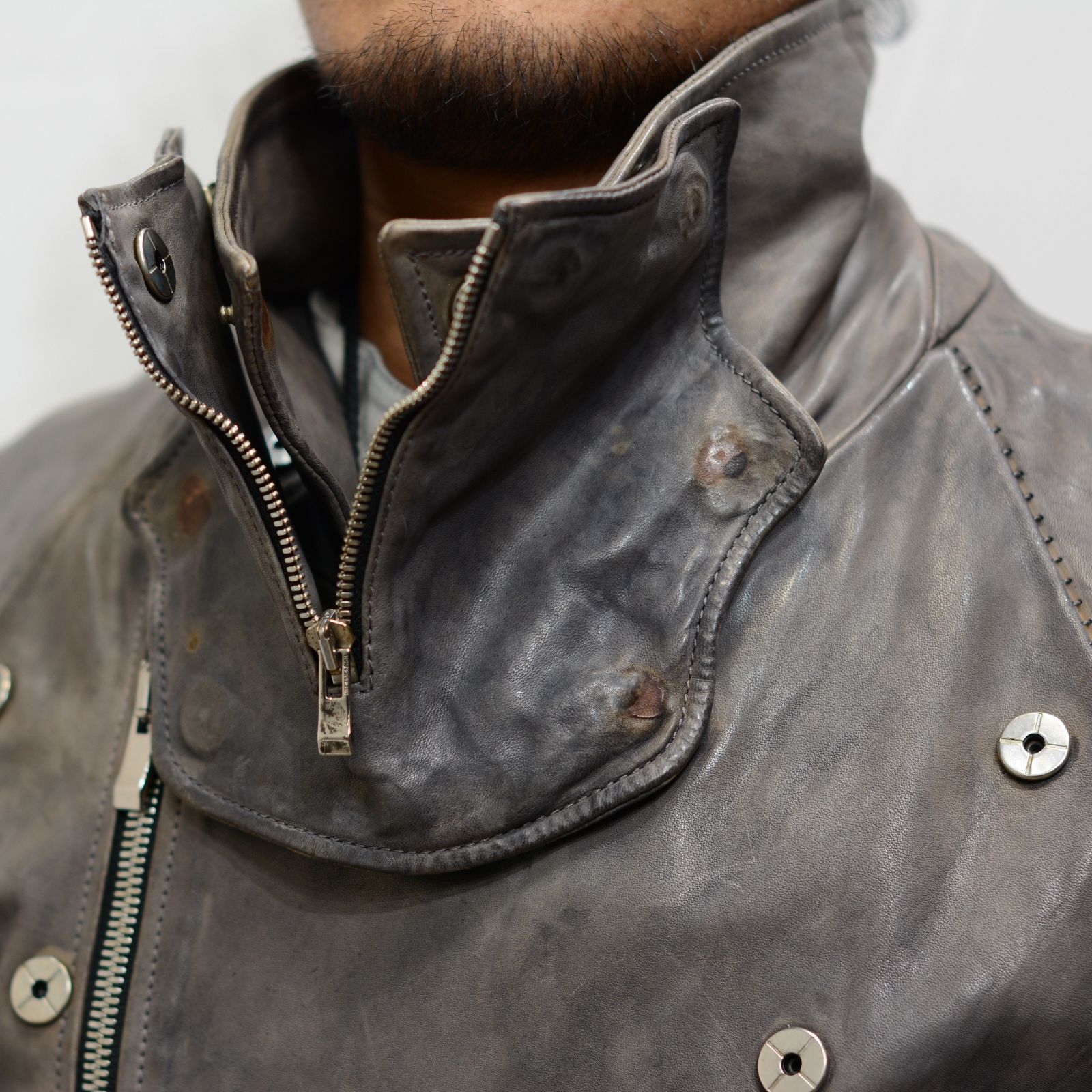 incarnation - HORSE LEATHER DOUBLE BREAST MOTO DARTS