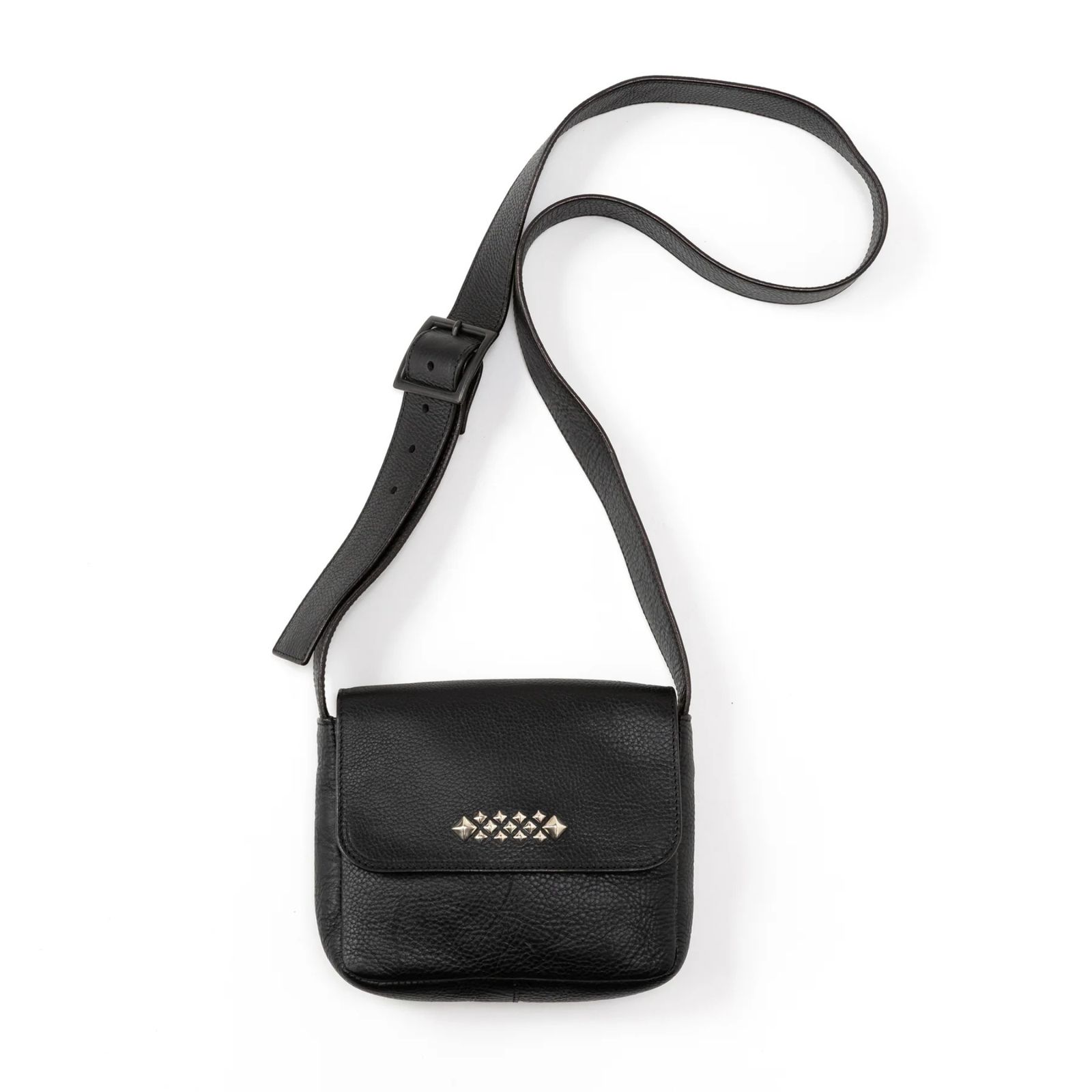 STUDS LEATHER SHOULDER POUCH BAG (BLACK)｜スタッズ レザー ショルダーポーチ バッグ｜CL-26SS004LE