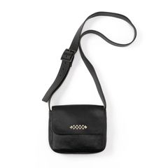 STUDS LEATHER SHOULDER POUCH BAG (BLACK)｜スタッズ レザー ショルダーポーチ バッグ｜CL-26SS004LE