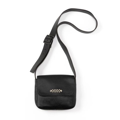 STUDS LEATHER SHOULDER POUCH BAG (BLACK)｜スタッズ レザー ショルダーポーチ バッグ｜CL-26SS004LE