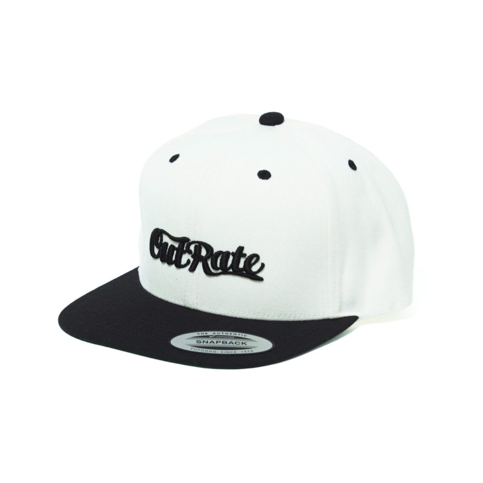 CUTRATE LOGO EMBROIDERY B.B CAP (NATURAL/BLACK)｜ロゴ刺繍 ベースボールキャップ｜CR-26SS004