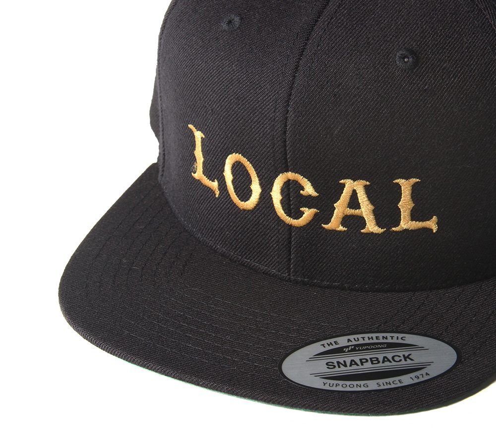 CLASSIC LOCAL LOGO EMBORIDERY CAP (BLACK × YELLOW) / ロゴ刺繍 ベースボールキャップ