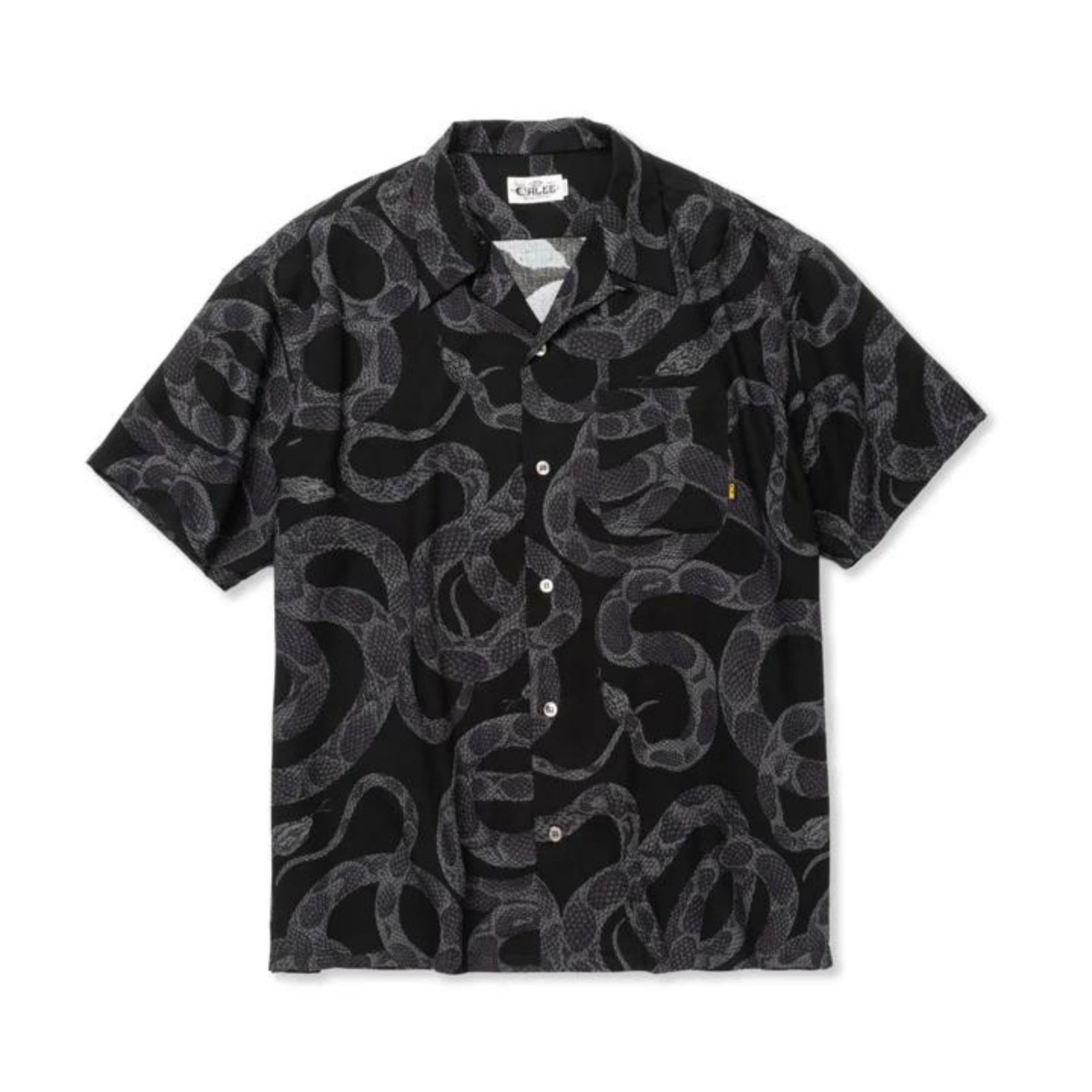 R/P ALLOVER SNAKE PATTERN SH ＜LIMITED＞ (BLACK) / スネーク柄 半袖シャツ