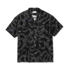 CALEE - R/P ALLOVER SNAKE PATTERN SH ＜LIMITED＞ (BLACK