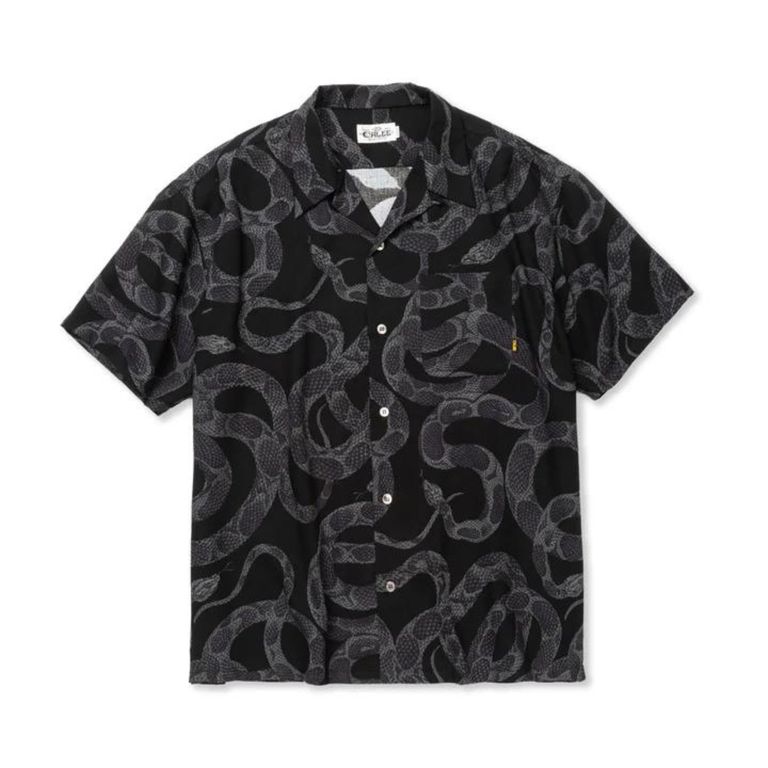 CALEE - R/P ALLOVER SNAKE PATTERN SH ＜LIMITED＞ (BLACK 