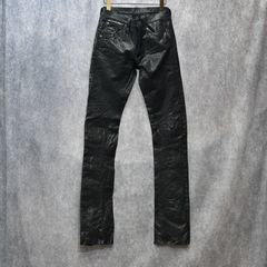 イタリーショルダー製品染め パンツ （BLACK）｜レザーパンツ 1254-08