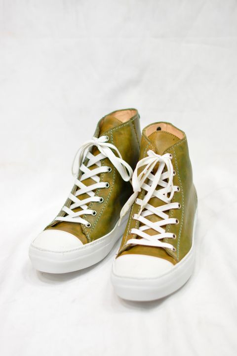 HORSE LEATHER HI-CUT SNEAKER