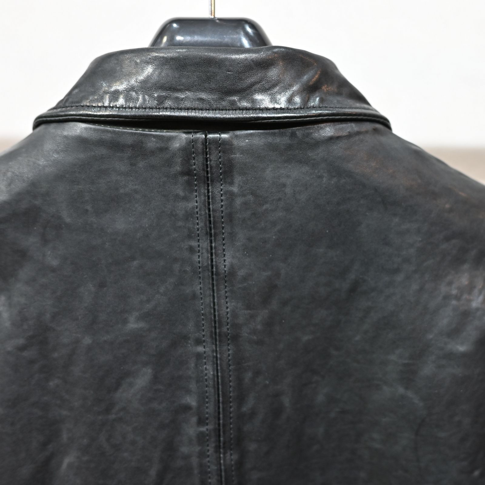 フレンチショルダー 製品染め カーコート （BLACK）｜1842-11