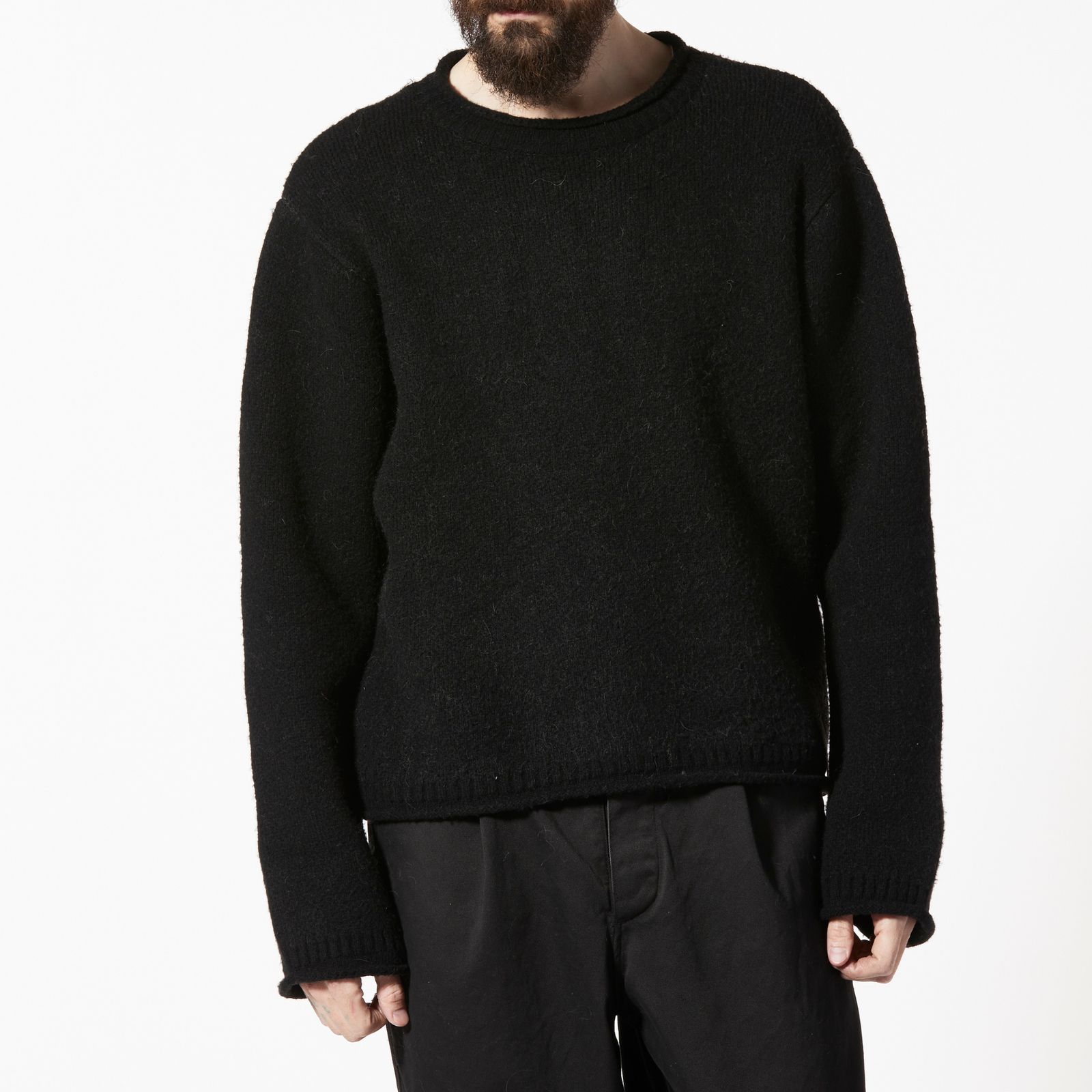 HIMALAYA YAKU KNIT JACQUARD LOGO PULLOVER （BLACK / ブラック）｜ヒマラヤ ヤクニット ｜ KN-784-01