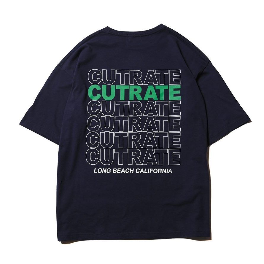 CUTRATE ADDICITON LOGO DROPSHOULDER S/S -T-SHIRT (NAVY)