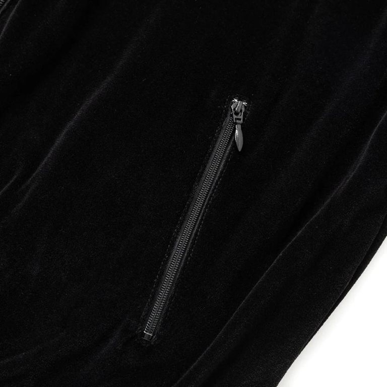 CALEE - VELOUR TRACK JACKET <SPIRAL JACQUARD PATTERN CALEE - VELOUR TRACK JACKET <SPIRAL JACQUARD PATTERN