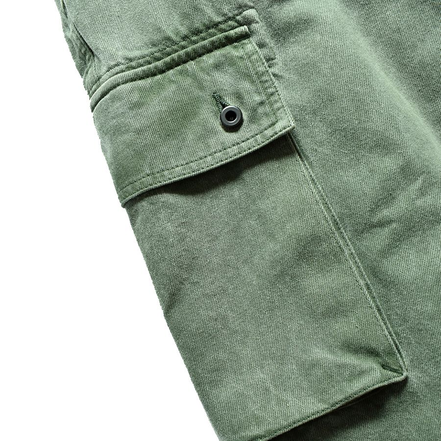 Denim Wide Cargo PS （KHA） /  デニム ワイド カーゴパンツ （カーキ）