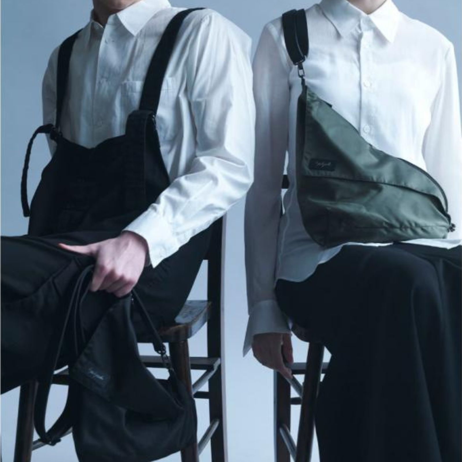 DRAPE SHOULDER (BLACK) / ナイロン バッグ （ブラック） DK-I35-830-2-02