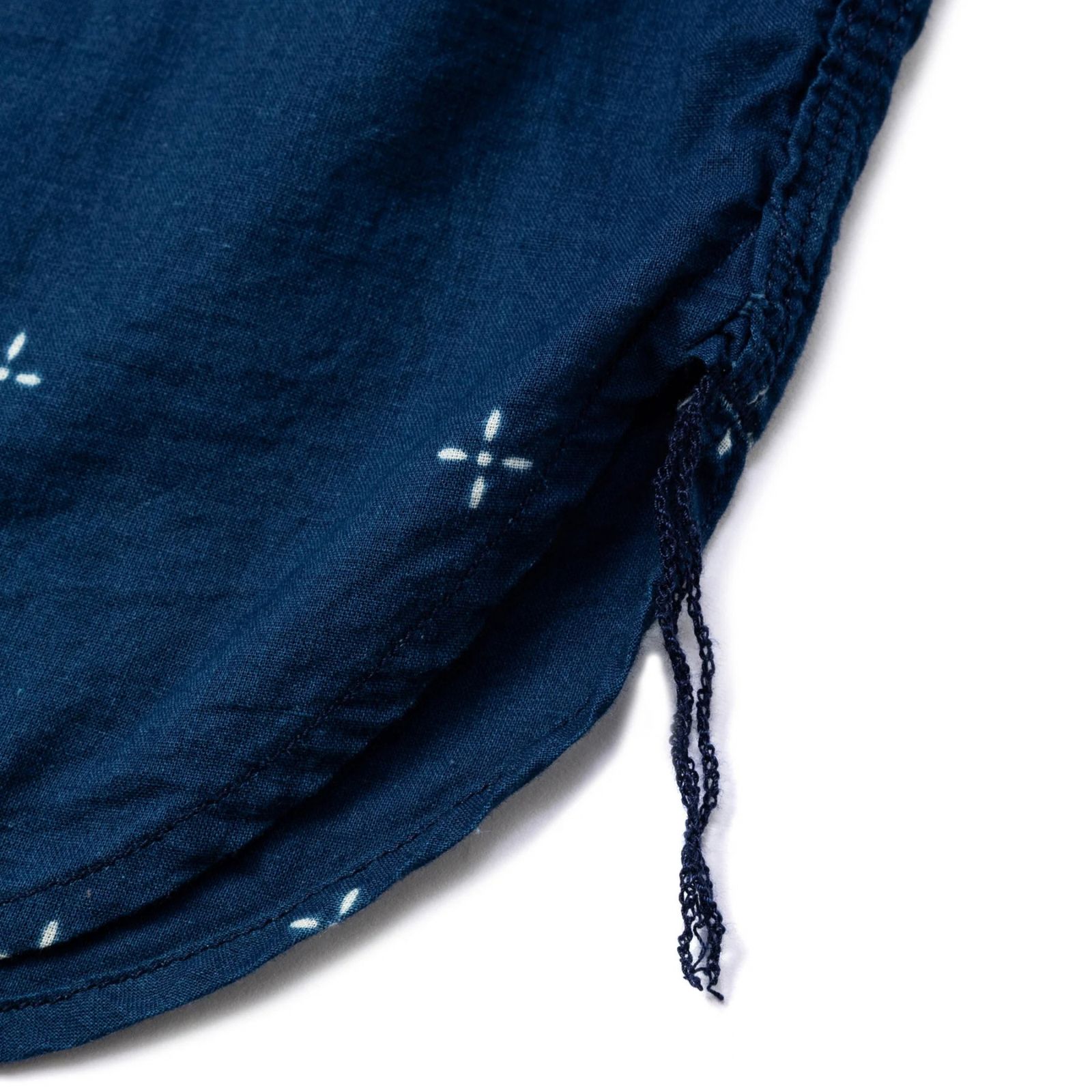 CROSS PATTERN BANDANA CLOTH SH (INDIGO BLUE)｜クロス柄 バンダナ クロス 長袖シャツ｜CL-26AWCRS002