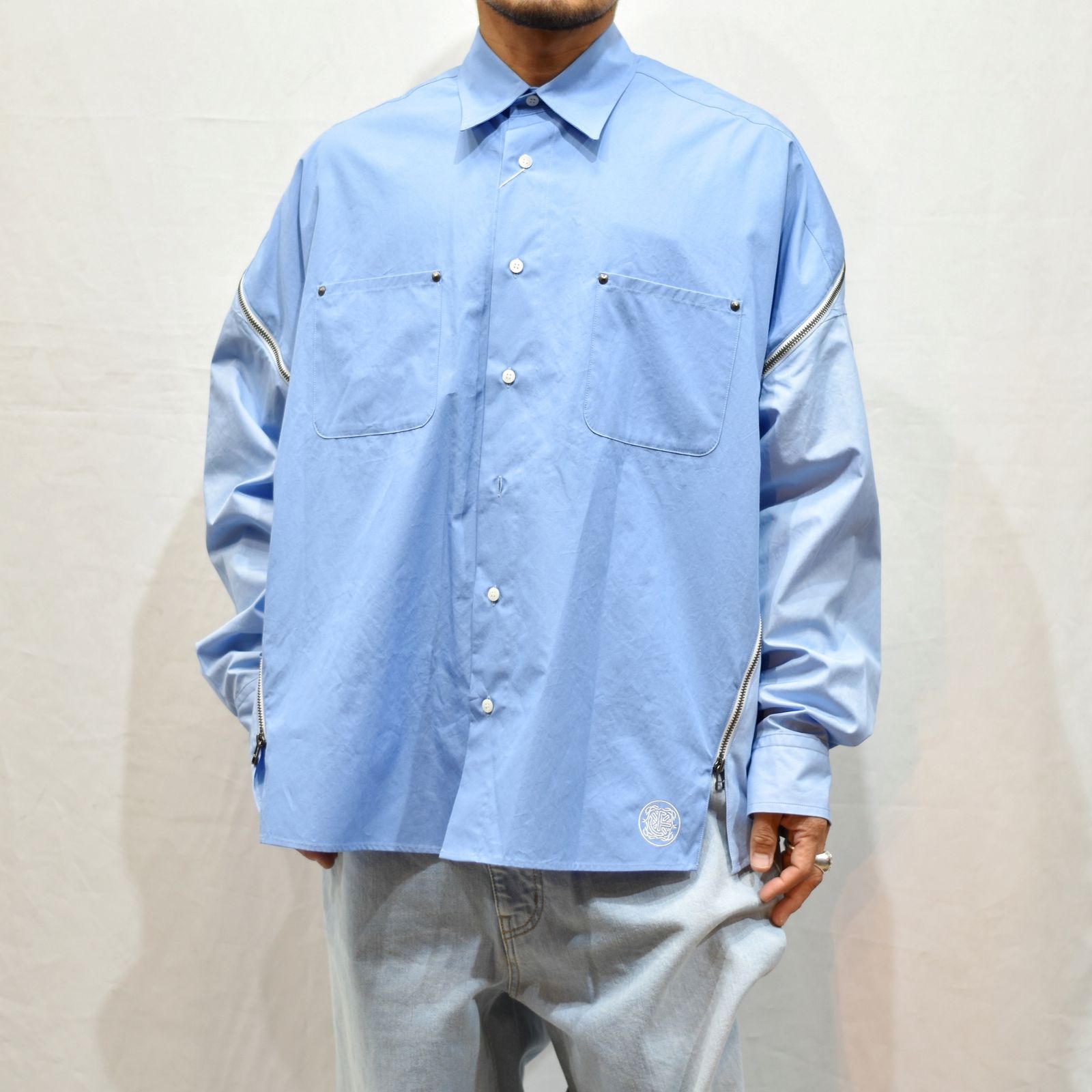 ZIPPED PLAIN SHRT "