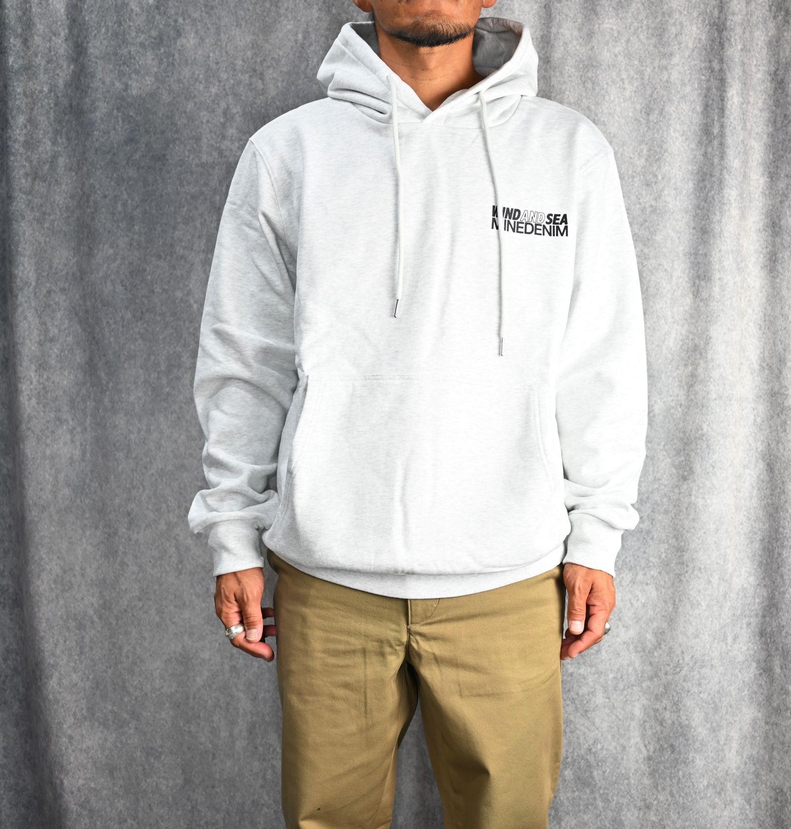 WIND AND SEA×MINEDENIM Photo Hoodie （LGY / ライトグレー）