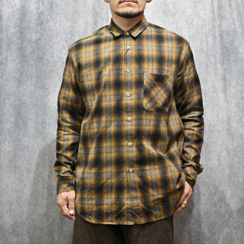 コットンシャギー チェックシャツ （BROWN / ブラウン） / 2230-01